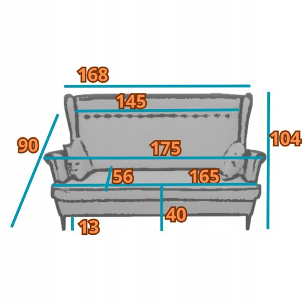 Sofa uszak Kepl - 3 osobowa - obrazek 4