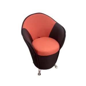 Fotel kubełek Kalis Lux chrom - czerwony i czarny