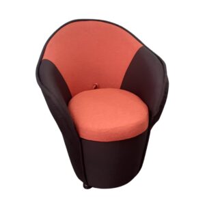 Fotel kubełek Kalis Lux - czerwonawy i ciemnobrązowy